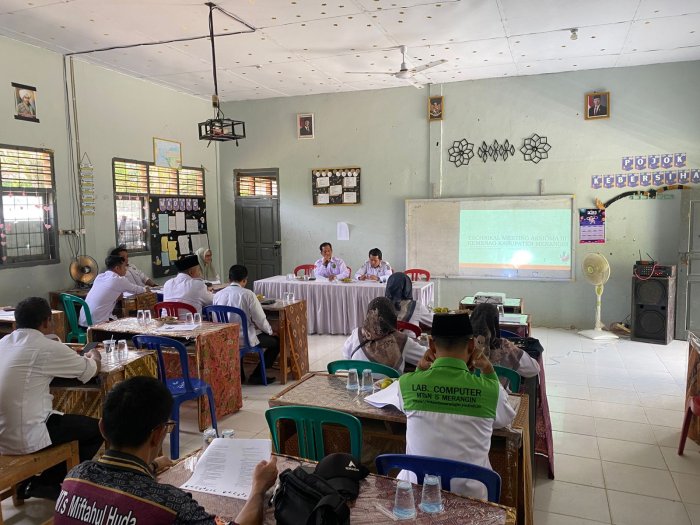 Technical Meeting AKSIOMA ke-3 di MTsN 6 Merangin Berjalan Seru dan Hasilkan Keputusan Bersama