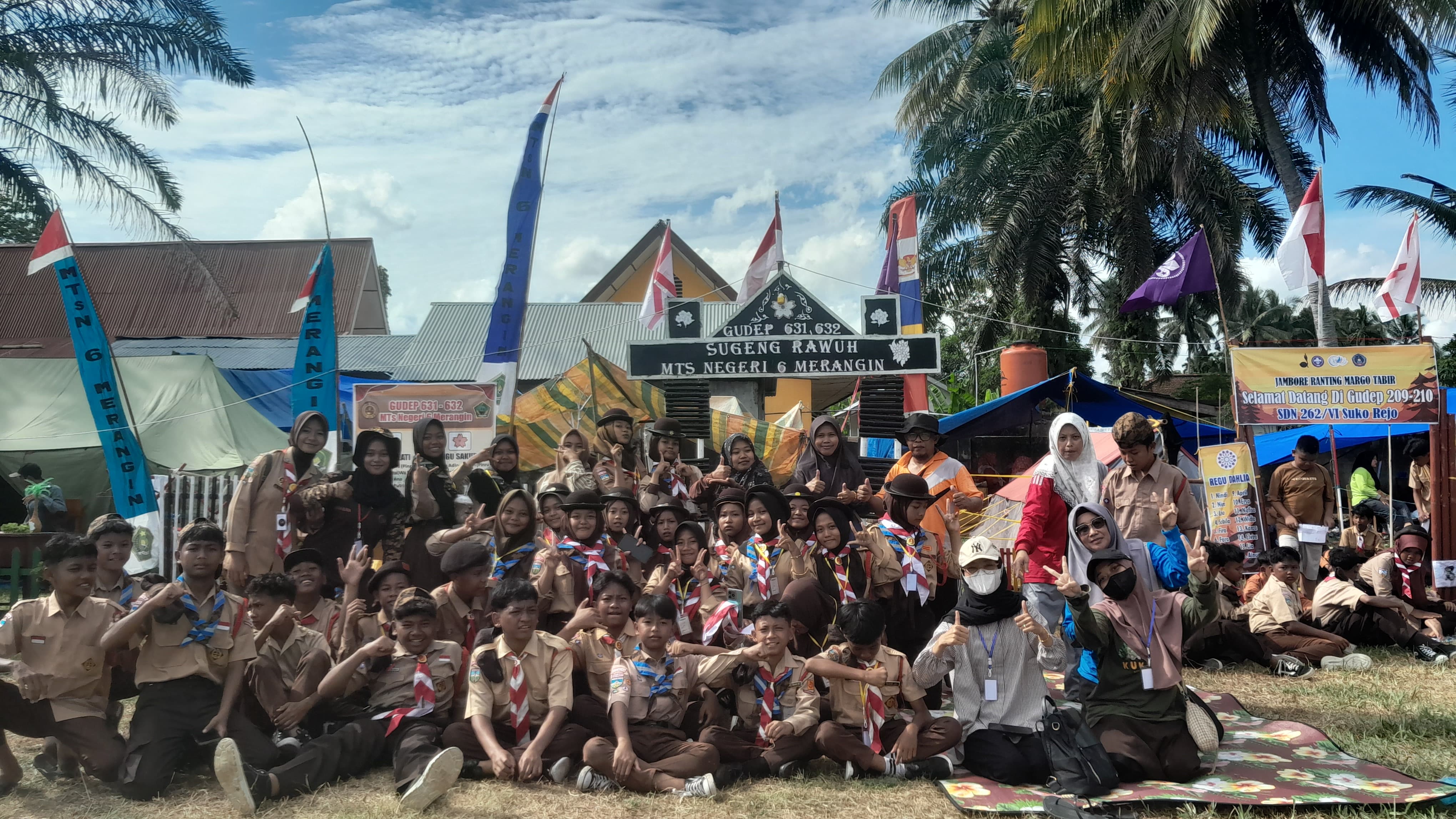 Kontingen MTsN 6 Merangin Ikuti Jambore Ranting Margo Tabir 2025