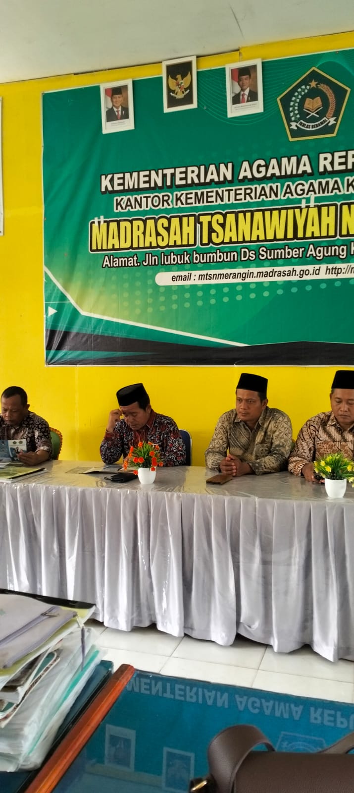 Rapat Awal Masuk Setelah Libur Hari Raya Idul Fitri di MTS N 6 Merangin