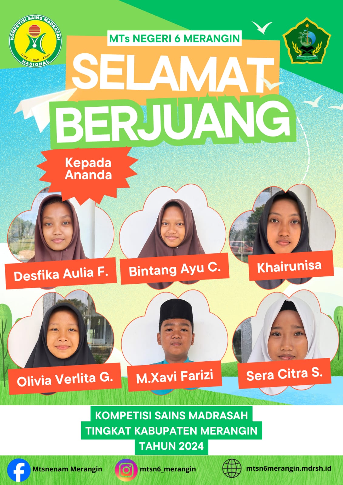 Memperjuangkan Nama Baik MTsN 6 Merangin dalam Kompetisi Sains Madrasah