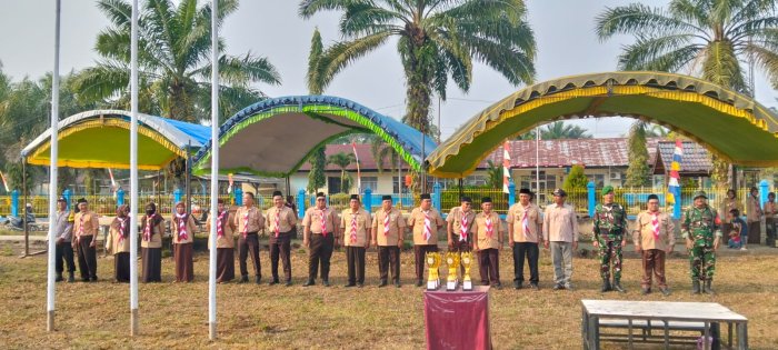 MTsN 6 Merangin Ikuti Upacara Hari Pramuka ke-65 di Margo Tabir