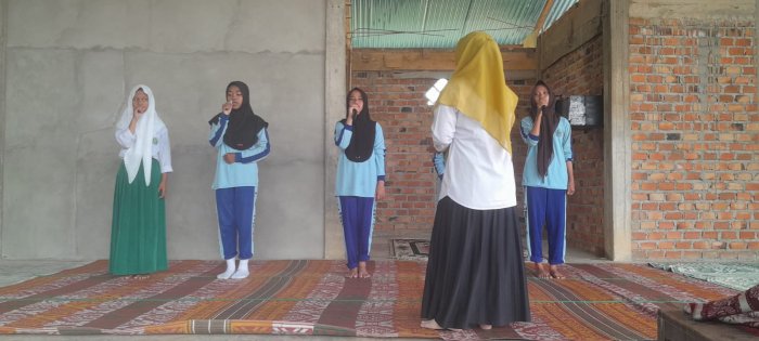 Matangkan Persiapan Lomba Nasyid, perwakilan Mts negeri 6 merangin Siap Tampil di Munawaroh Fest