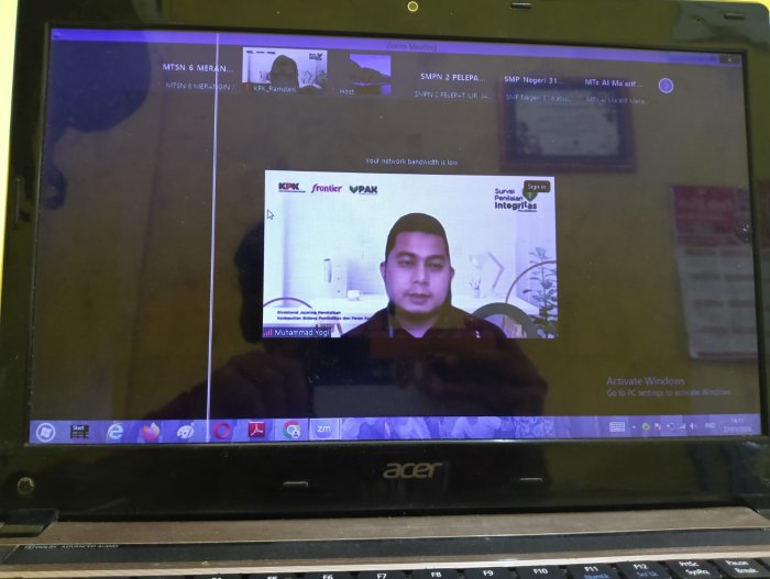 Operator MTsN 6 Merangin Ikuti Sosialisasi SPI KPK