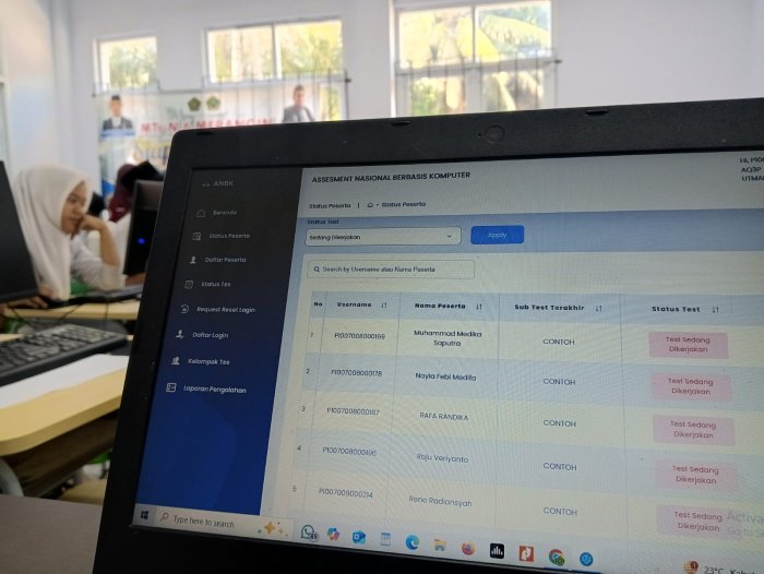 Pelaksanaan ANBK Hari Kedua di MTsN 6 Merangin Berjalan Lancar