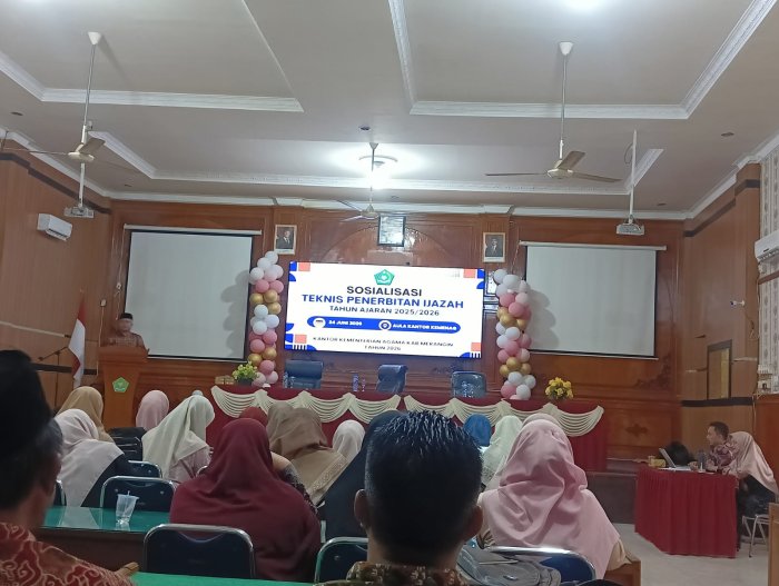 Kepala dan Operator MTsN 6 Merangin Ikuti Sosialisasi Ijazah 2025/2026